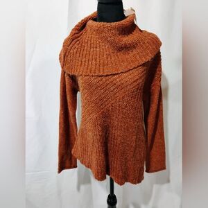 Mystree Brown Chunky Knit Cowl Neck Sweater NWT  Size‎ S